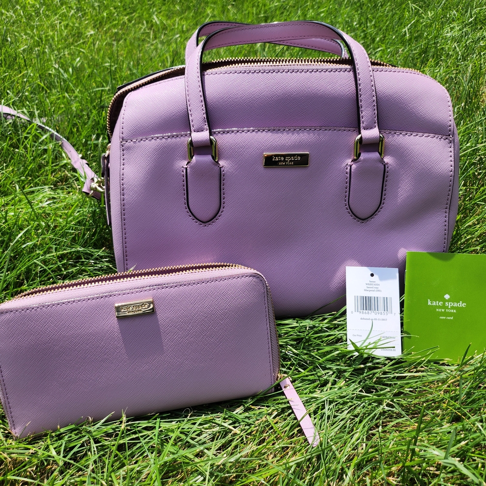 Kate Spade Purple Satchel Bag and Wallet ** SET OF 2! **